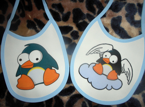 Imagen 4 de 5 de Combo X2 Baberos Kirchneristas Peronistas Pingüinos