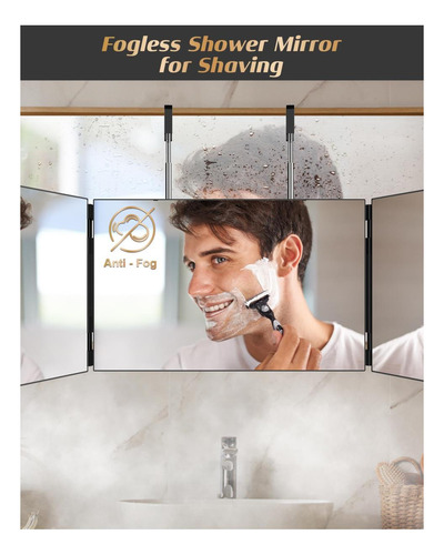 Jusron Espejo De 3 Vías Para Corte De Pelo, Espejo 360 Con