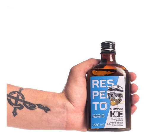Shampoo De Barba E Cabelo Ice Barba De Respeito 170 Ml