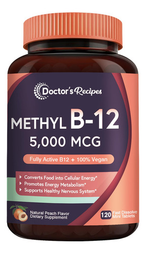Doctor's Recipes Vitamina B12 Sublingual 5000mcg 120 Tabs