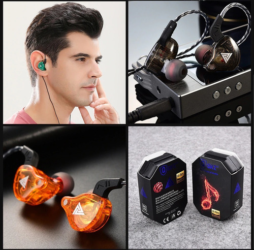 Qkz Ak6 Con Micro + Estuche Audifonos Auriculares Azul