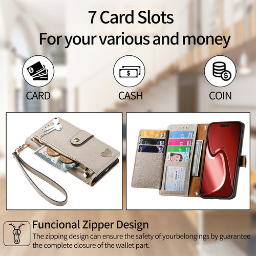 . Funda De Piel Tipo Cartera For Teléfono Zte Libero Axon .