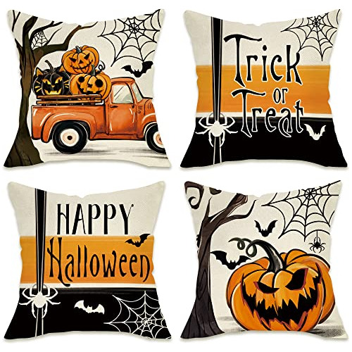 Fundas De Almohada Decorativas De Halloween Feliz, Jueg...