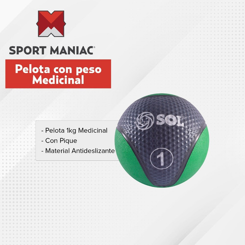 Imagen 4 de 5 de Kit Sport Maniac Medicine Ball Pvc De 1kg, 2kg, 3kg