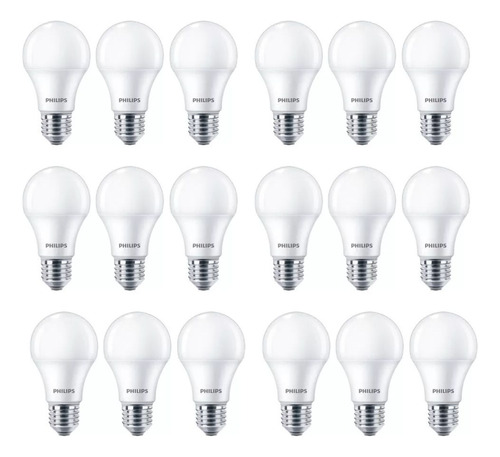 18 Ampolletas Philips 7w 540 Lumen 77/lm Luz Fria