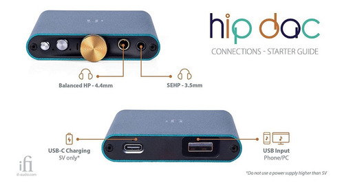 Imagen 2 de 10 de Ifi Hip Dac Amplificador Audífono Balanceado Mqa 384khz 12hr