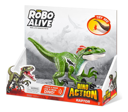 Dinosaurio Raptor Robo Alive Con Sonido