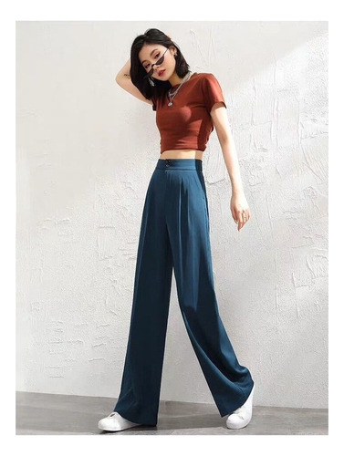 Pantalones De Vestir De Cintura Alta Para Mujer, Elásticos