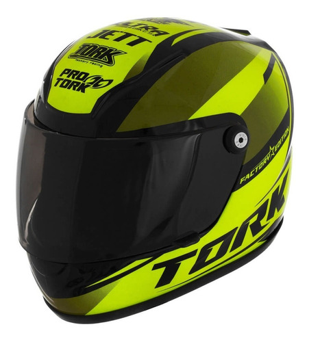 Mini Capacete Decorativo Factory Edition Cofre Neon Amarelo