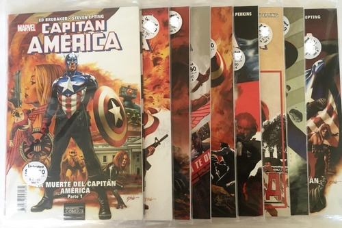 Comic Marvel: La Muerte Del Capitán América. 9 Tomos, Completa. Editorial Unlimited
