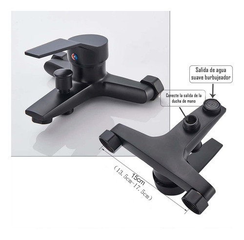 Set Llave Grifería Baño Ducha Mas Tina Monomando 3 En 1