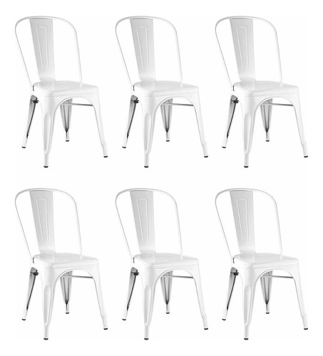 Pack De 6 Sillas Tolix - Blancas