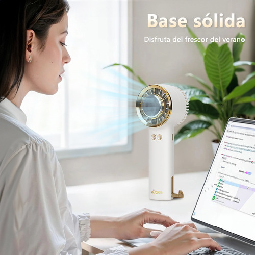 Ventilador Mano Portátil Mini Turbo Refrigera Recargable Luz