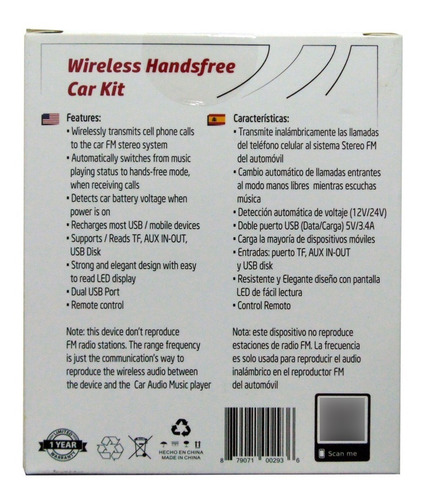 Imagen 8 de 10 de Sistema Manos Libres Bluetooth Para Carro Axxis Nuevo Origin