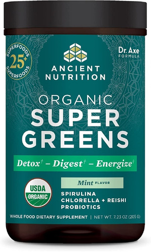 Dr. Axe Ancient Nutrition Organic Super Greens 205gr