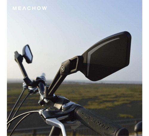 Espejo Para Bicicleta Ajustable Con Lente Plateado Izquierdo