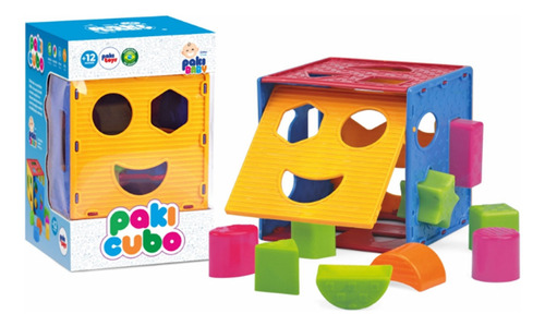 Paki Toys 1 Cubo E 9 Formas - Paki Toys - 1280 Quantidade De Peças 10
