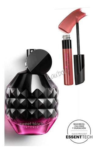 Perfume Sweet Black Con Labial Studio Look De Regalo