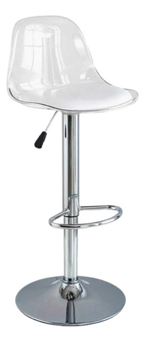 Silla Comedor Banco Barra Restaurantes 1 Pz Hogarden Vini Piel Metal Transparente