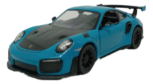 Auto Coleccion Porsche 911 Gt2 Rs Kinsmart 1/36 Celeste