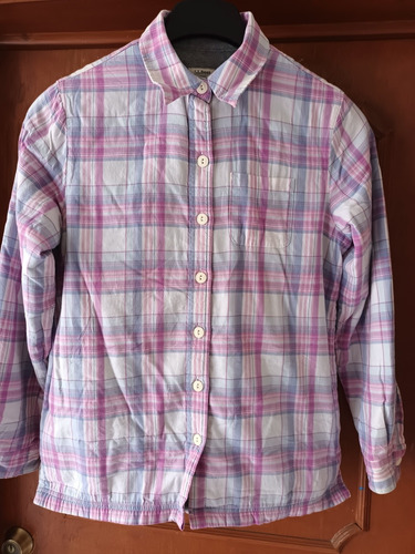 Camisa Ll Bean Xs Dama Térmica Con Forro Algodón 