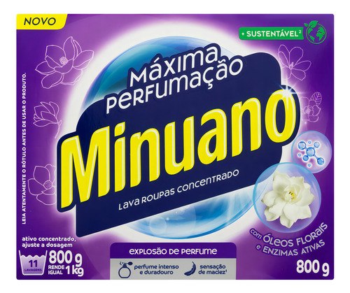 Sabão concentrado Minuano Máxima Perfumação floral caixa