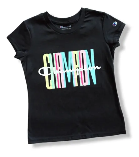 comprar Franela Champion Negra Para Niñas 
