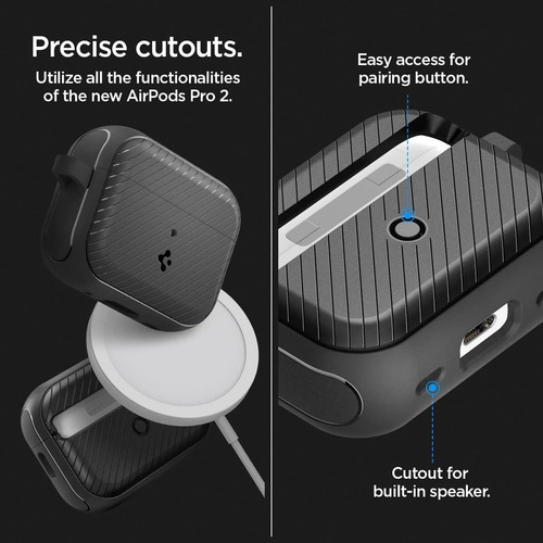 Imagen 4 de 8 de Funda Spigen Mag Armor Mag Fit AirPods Pro 2 Gen 2022