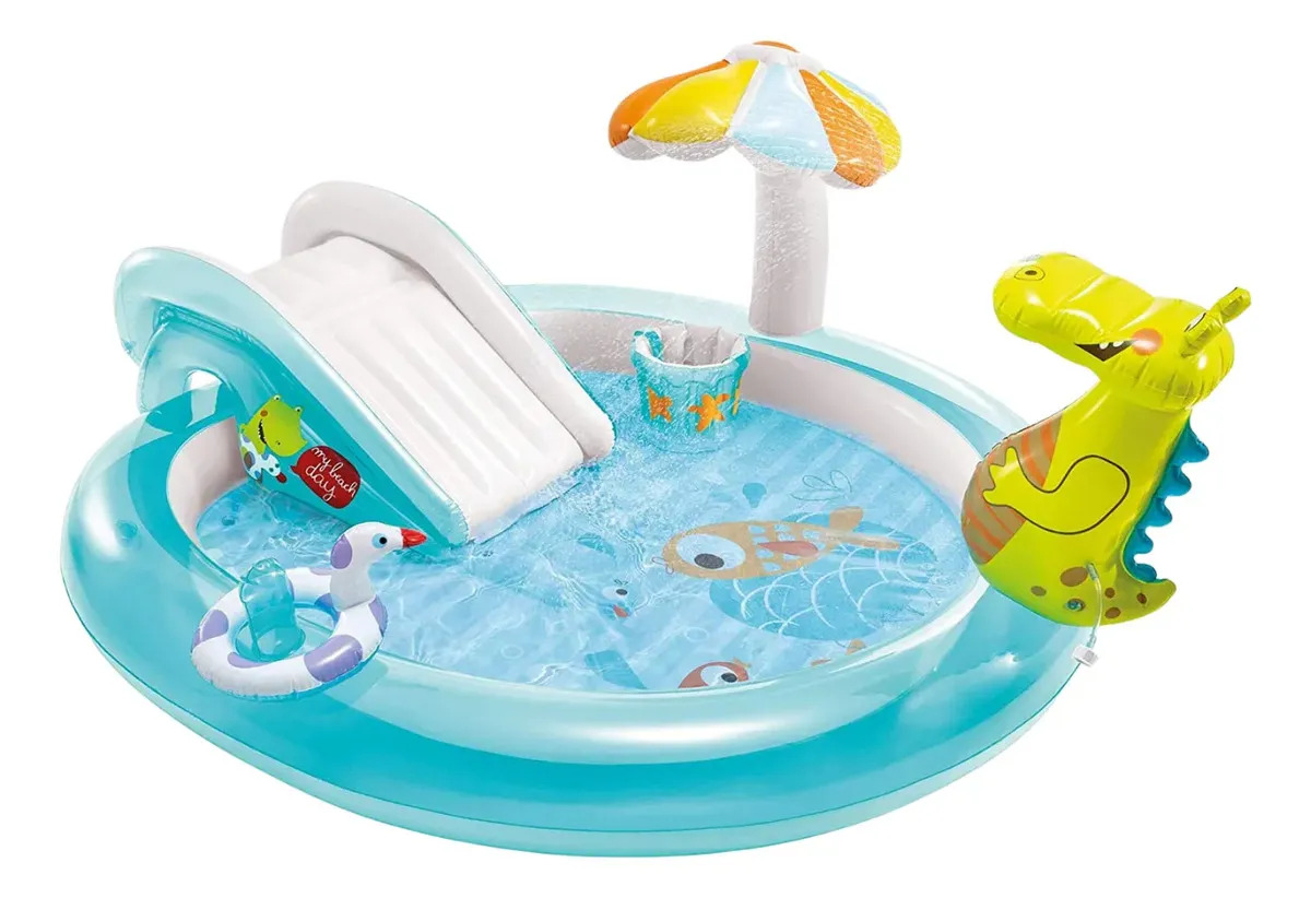 Intex 57165 piscina inflável infantil 160L com escorregador
