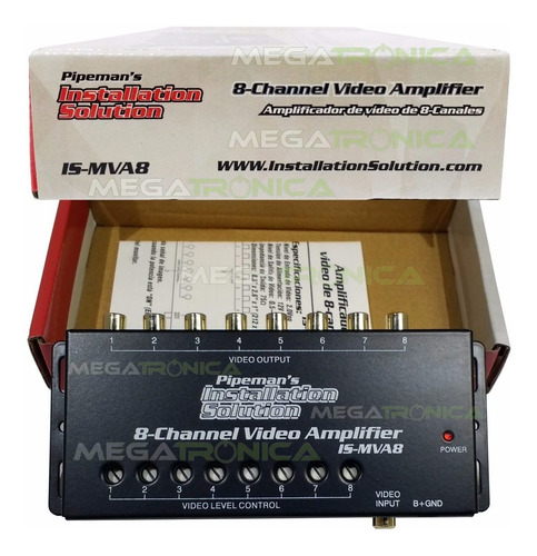 Splitter Amplificador Distribuidor Rca 1x8 Av Reg-indi A 12v