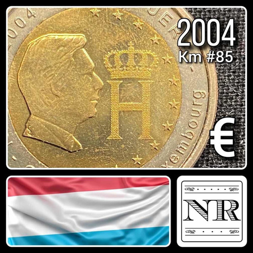Luxemburgo - 2 Euros - Año 2004 - Km #85 - Henri - Monograma