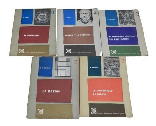 Lote De 5 Libros De La Colección Eudeba Formato Grande&-.