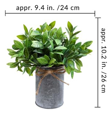 Paquete De 3 Mini Plantas Artificiales En Macetas Rústicas