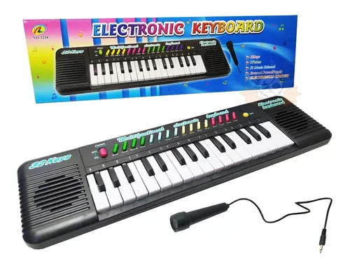 Piano Infantil Elétrico Turbinho E-piano 22 Teclas Branco