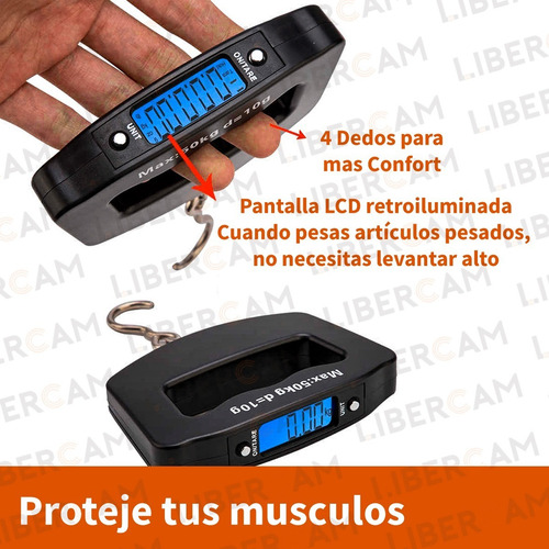 Balanza Para Valijas Digital Portátil De Mano Pesa 50kg-10g