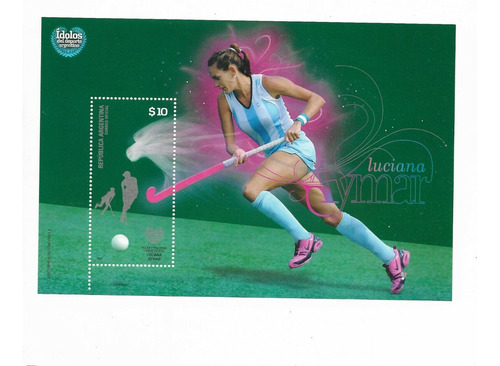 2009 Idolos- Luciana Aymar- Hockey- Argentina (bloque) Mint