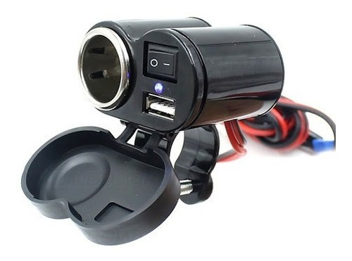 Cargador Para Moto Con Usb 2.1 + Encendedor Con Interruptor