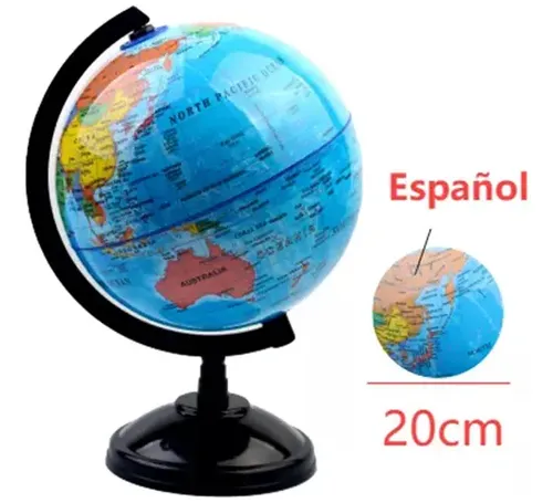 Globo Terráqueo Giratorio Didáctico Español Mapa Mundo 20cm | MercadoLibre