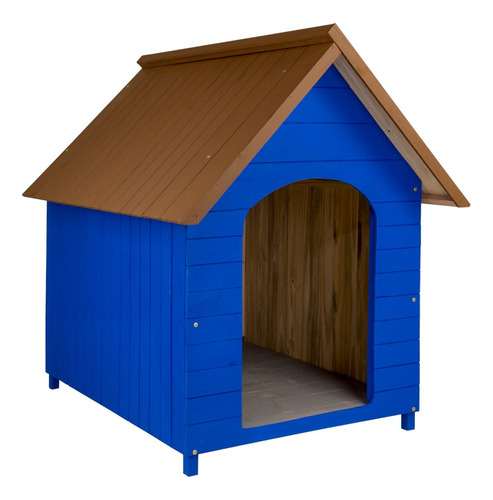 Casa Casinha De Cachorro Em Madeira Pintada Gigante N6 Cor Azul