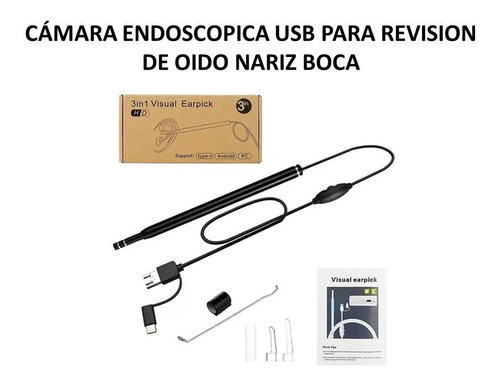 Cámara Endoscopica Otoscopio Para Revision De Oido Nariz