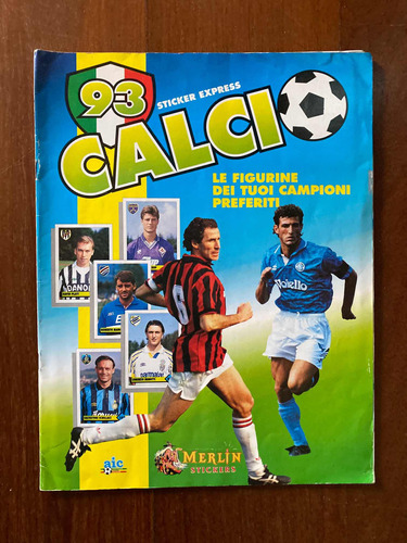 Álbum De Figurinhas Calcio 93 Ed. Merlin Importado Completo