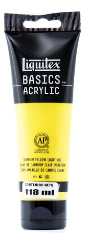 Tinta acrílica amarela cádmio transparente Liquitex Basics 118 ml
