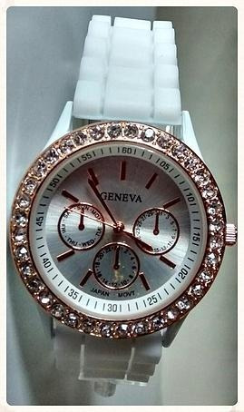 Reloj Geneva Dama Diamantes Original (7 Colores Disponibles)