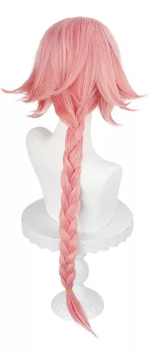 ZUKKY Peruca cosplay, peruca Fate Grand Ordem, peruca Astolfo, cabelo longo  feminino rosa flor de cerejeira duplo trançado com touca de peruca, para  Halloween, festa, carnaval, vida noturna, shows, casamentos