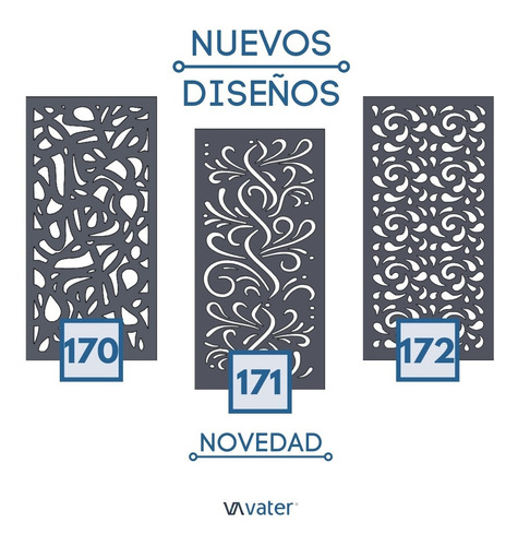 Chapa Decorativa Perforada 1200x600x2 Mm  Diseños Varios