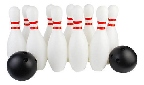 - 12 Unids Juego De Boliche 10 Pasadores De Bolos 2 Bolas