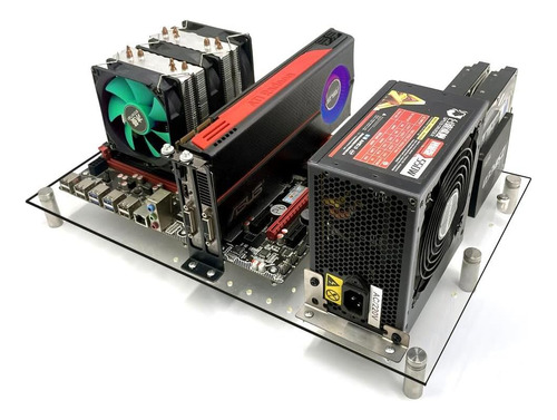 Banco De La Caja De Pc Abierto Diy Diy Acrílico Chasis Ratch