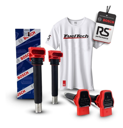 Imagem 1 de 7 de 4 Bobinas De Ignição Red Bosch R8 Audi Original 221 604 800