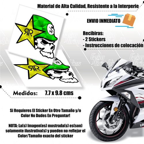 Par Calcomania Sticker Metal Mulisha Efx Moto Ss