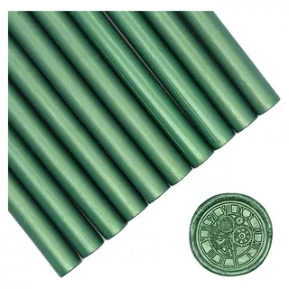 Cera Para Sellado Con Pistostola Pack 10 Verde Metalico